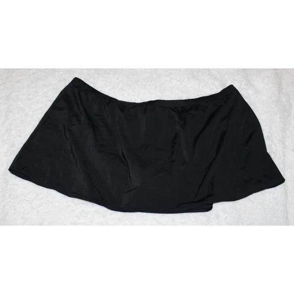 NWT Avenue Swim Skort Skirt Shorts Swim Bottoms Black Women's Plus Size 26W - Picture 2 of 13